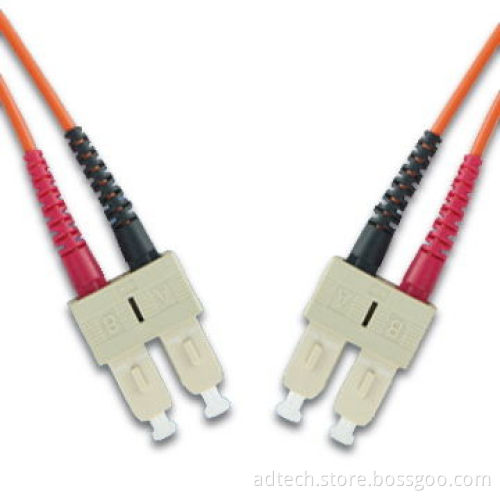 Fiber Optic Jumper with SC-SC 62.5/125 MM Duplex, Made of PVC